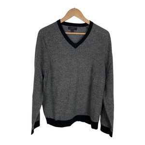 Express Wool Cashmere Blend Gray V Neck Sweater Size‎ Large